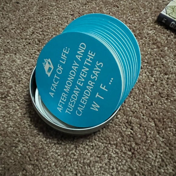 Funny Coasters Paper Meme WTF NWOT A Fact Of Life 12 coasters - Picture 2 of 4